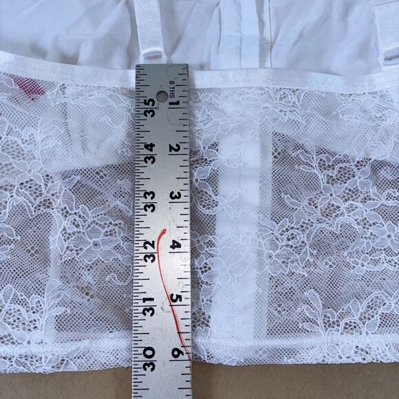 No Boundaries White Lace Bralette Top Size Large - Picture 6 of 7